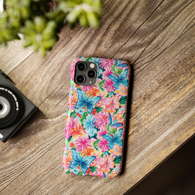 Slim Butterflies Flowers Gift for Her Cute Phone Cases for Iphone 16 Pro Max | iPhone 15 Case | iPhone 15 Pro Max Case, Iphone 14, 13, 12, 11, 10, 8, 7