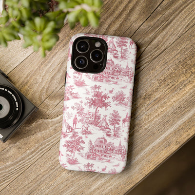 Premium Tough French Toile Gift for Her Cute Phone Cases for Samsung S25, S24, S23, S22, S21 Iphone, 16, 15, 14, 13, 12 Plus Max Pro Ultra - Studio40ParkLane