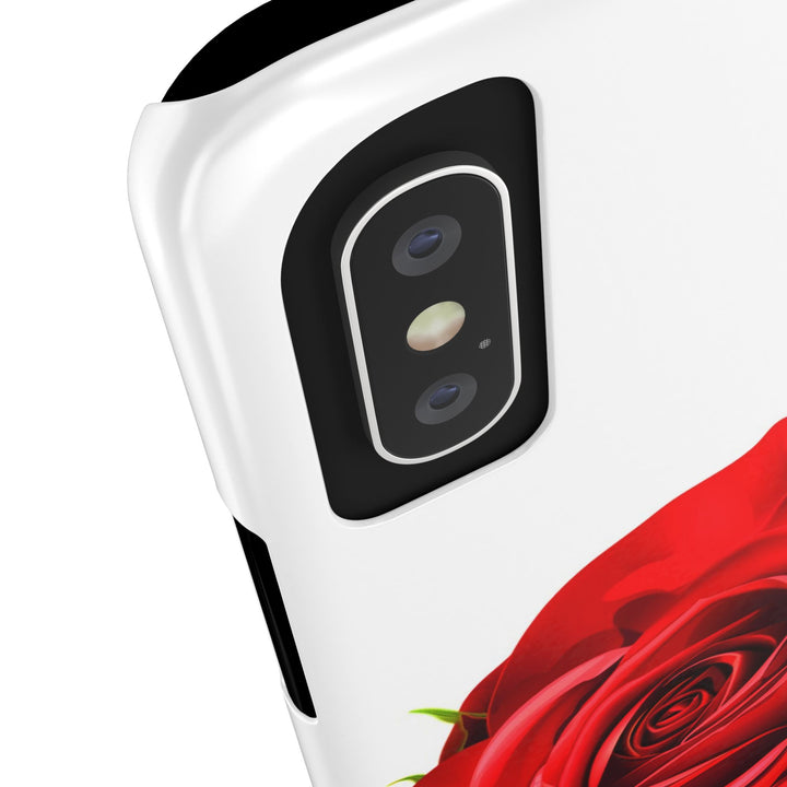 Slim Red Rose Flowers Gift for Her Cute Phone Cases for Iphone 16 Pro Max | iPhone 15 Case | iPhone 15 Pro Max Case, Iphone 14, Iphone 14 Pro Max, Iphone 13 12 11 8 7 - Studio40ParkLane