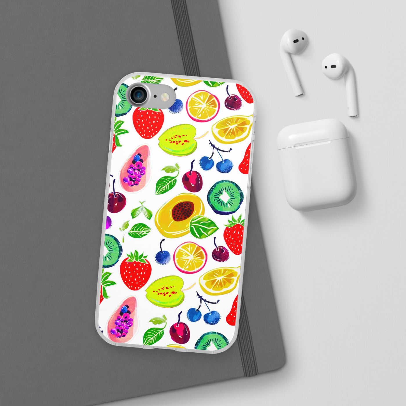 Cute Flexi Phone Cases, Summer Fruit Mix, Compatible with Samsung Galaxy S23, Samsung S22, Samsung S21, Samsung S20, Galaxy S20 Ultra