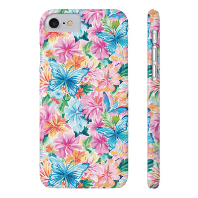 Slim Butterflies Flowers Gift for Her Cute Phone Cases for Iphone 16 Pro Max | iPhone 15 Case | iPhone 15 Pro Max Case, Iphone 14, 13, 12, 11, 10, 8, 7