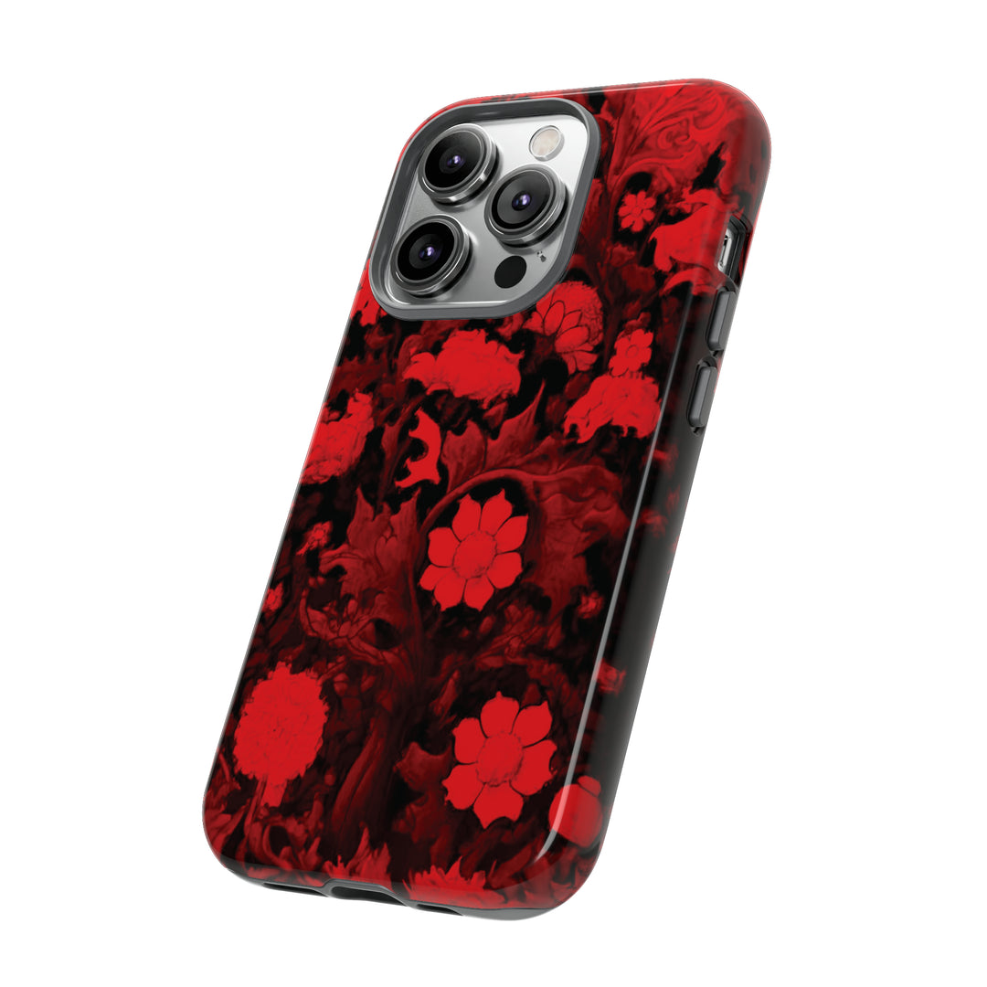 Cool Phone Case | Red Flowers, For iPhone 15 Case | iPhone 15 Pro Case, Iphone 14 Case, Iphone 14 Pro Max Case, Protective Iphone Case - Studio40ParkLane