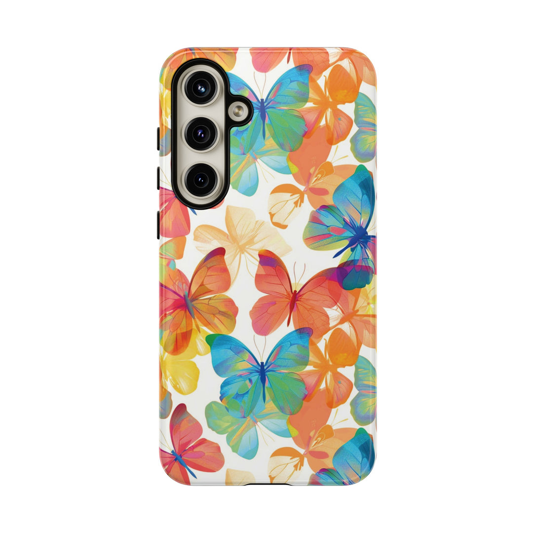 Cute Samsung Case | Cool Iphone Case | Summer Bright Butterflies, Samsung S24, S23, S22, S21, IPhone 15 Case | Iphone 14 Case, Iphone 13 Case - Studio40ParkLane