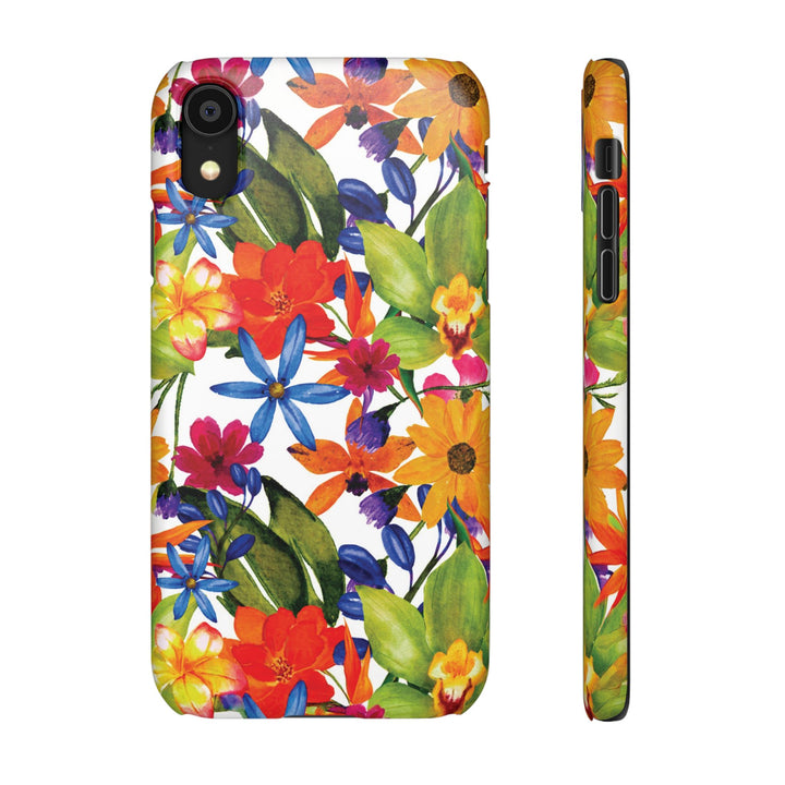 Sleek Snap Colorful Flowers Cute Phone Case for iPhone 16 15 14 13 12 11 X Xs Max Xr Pro Plus Samsung Galaxy S24 S23 S22 S21 S20 Note Ultra