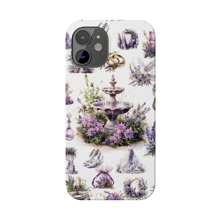 Slim Cute Phone Cases for Iphone | iPhone 15 Case | iPhone 15 Pro Max Case, Iphone 14, Iphone 14 Pro Max, Iphone 13, Lavender Wedding Theme - Studio40ParkLane