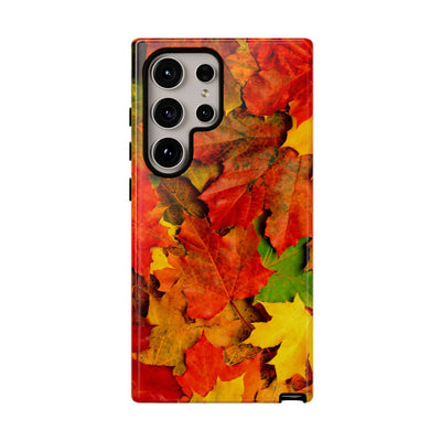 Fall Leaves Impact Resistant, Cute Phone Cases for Samsung S24, S23, S22, S21, IPhone 15 pro Iphone 14 pro Iphone 13 IPhone 12 Iphone 11