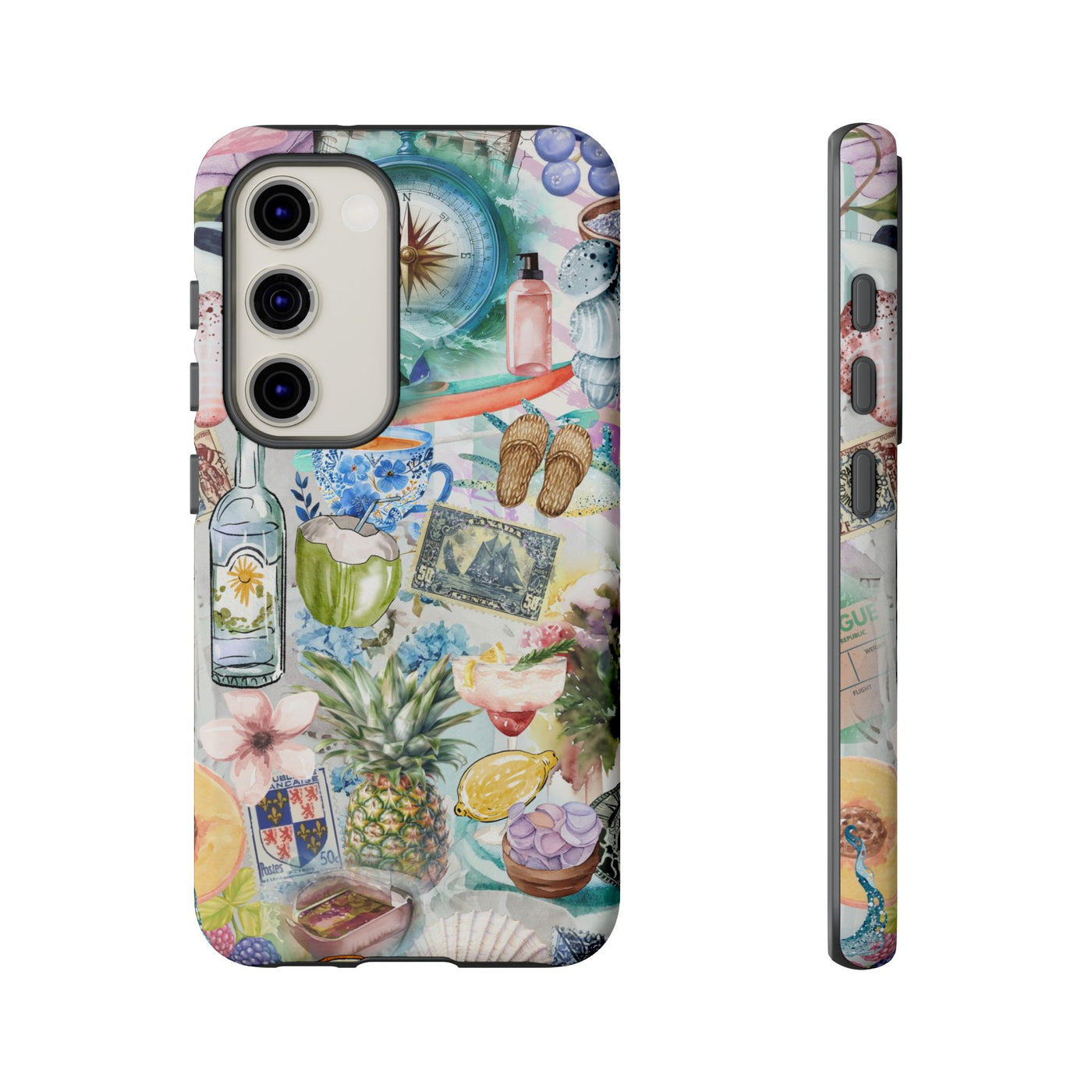 Impact Resistant, Travel Coquette Collage, Cute Phone Cases for Samsung S24, S23, S22, S21, IPhone 15 pro Iphone 14 pro Iphone 13 IPhone 12 Iphone 11