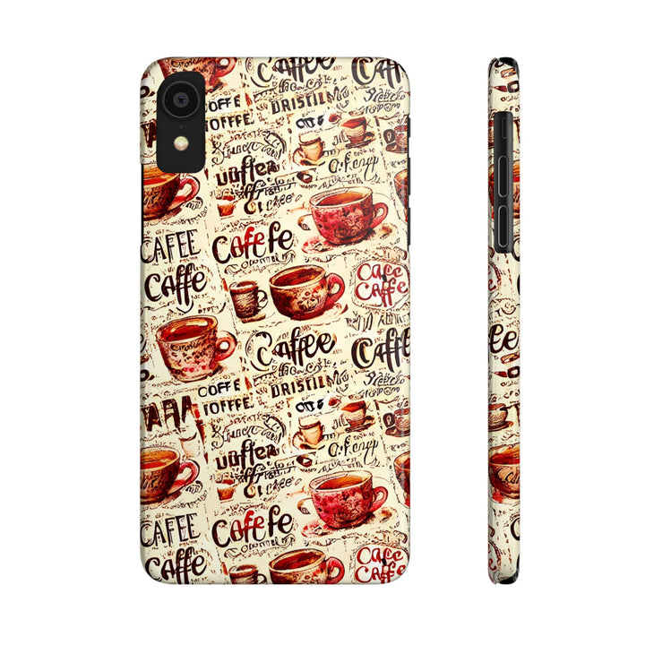 Slim Cute Phone Cases for Iphone - | iPhone 15 Case | iPhone 15 Pro Max Case, Iphone 14 Case, Iphone 14 Pro Max, Iphone 13, Paris Coffee Cup - Studio40ParkLane