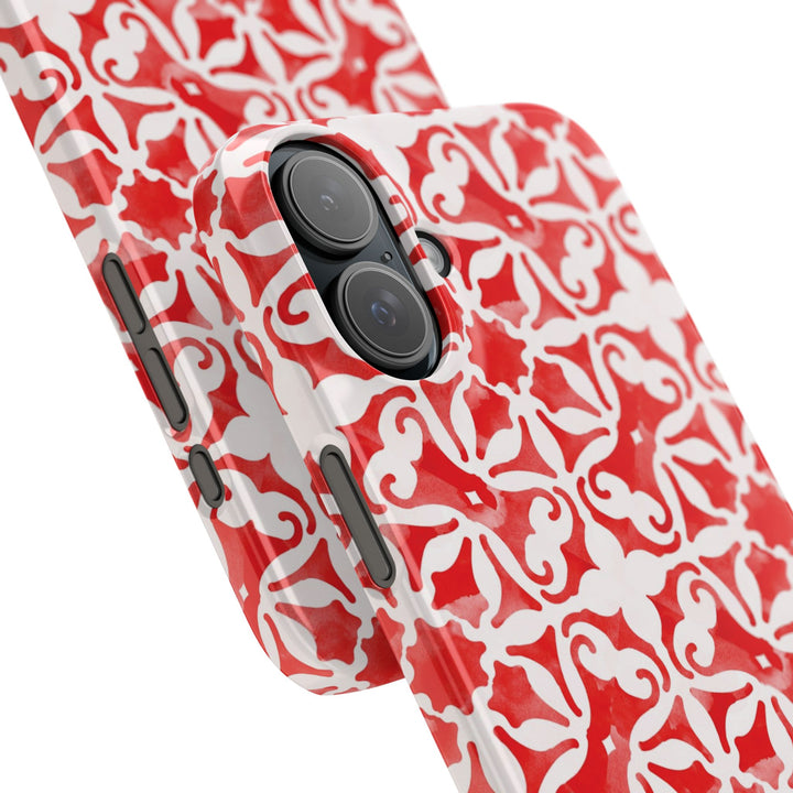 Slim Red Mosaic Gift for Her Cute Phone Cases for Iphone 16 Case | iPhone 15 Case | iPhone 15 Pro Max Case, Iphone 14, Iphone 14 Pro Max, Iphone 13, 12, 11, 10, 8,7 - Studio40ParkLane