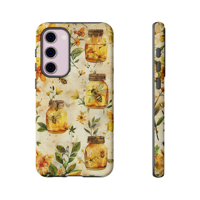 Impact Resistant, Honey Bees, Cute Phone Cases for Samsung S24, S23, S22, S21, IPhone 15 pro Iphone 14 pro Iphone 13 IPhone 12 Iphone 11