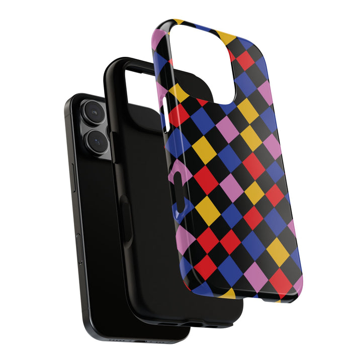 Aesthetic Tough Colorful Checkerboard Phone Case Premium - For iPhone 17 Pro Max iPhone 16 Pro iPhone 15 Iphone 14 Plus 13 Pro 12 11 10 XR - Studio40ParkLane
