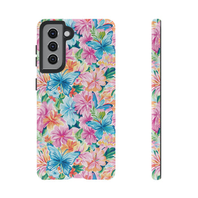 Premium Tough Butterflies Flowers Cute Phone Cases for Samsung S24, S23, S22, S21, S20, Plus and Ultra, Iphone 16 Pro Max,15, 14, 13, 12, 11, 10