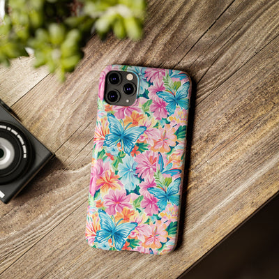 Slim Butterflies Flowers Gift for Her Cute Phone Cases for Iphone 16 Pro Max | iPhone 15 Case | iPhone 15 Pro Max Case, Iphone 14, 13, 12, 11, 10, 8, 7