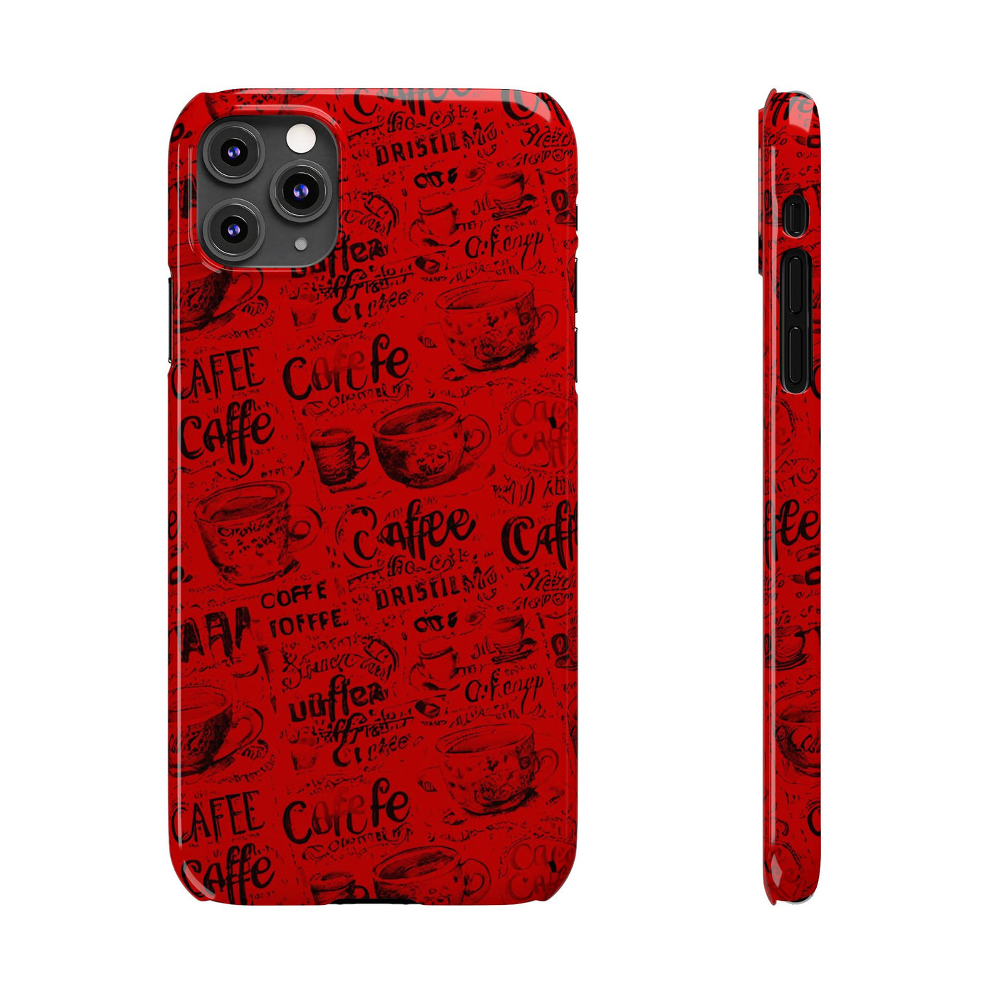 Slim Cute Phone Cases for Iphone - | iPhone 15 Case | iPhone 15 Pro Max Case, Iphone 14 Case, Iphone 14 Pro Max, Iphone 13, Red Black Coffee