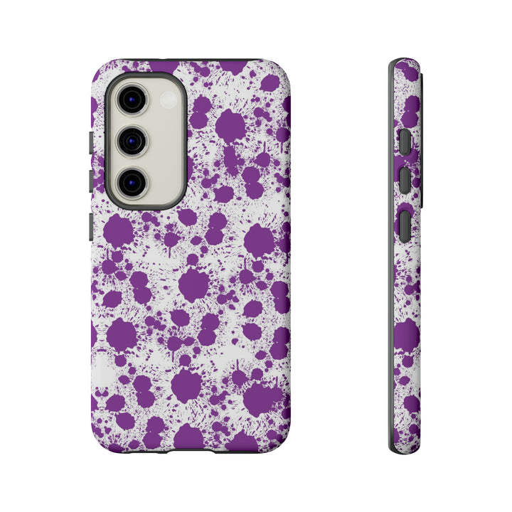 Cool Phone Case | Aesthetic Phone Case | Paint Splash Purple | For Samsung Galaxy S23, S22, S21, S20 | Luxury Double Layer | Cute - Studio40ParkLane