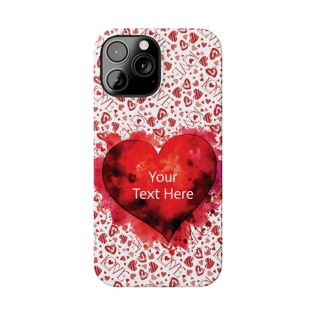 Slim Cute Phone Cases for Iphone - | iPhone 15 Case | iPhone 15 Pro Max Case, Iphone 14 Case, Iphone 14 Pro Max, Iphone 13, Valentine Hearts Love - Studio40ParkLane
