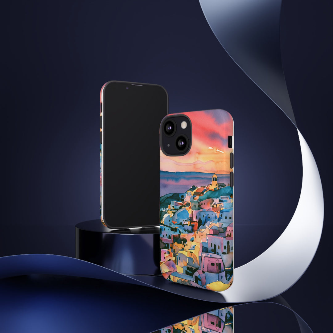 Impact Resistant, Greek Sunset, Cute Phone Cases for Samsung S24, S23, S22, S21, IPhone 15 pro Iphone 14 pro Iphone 13 IPhone 12 Iphone 11 - Studio40ParkLane