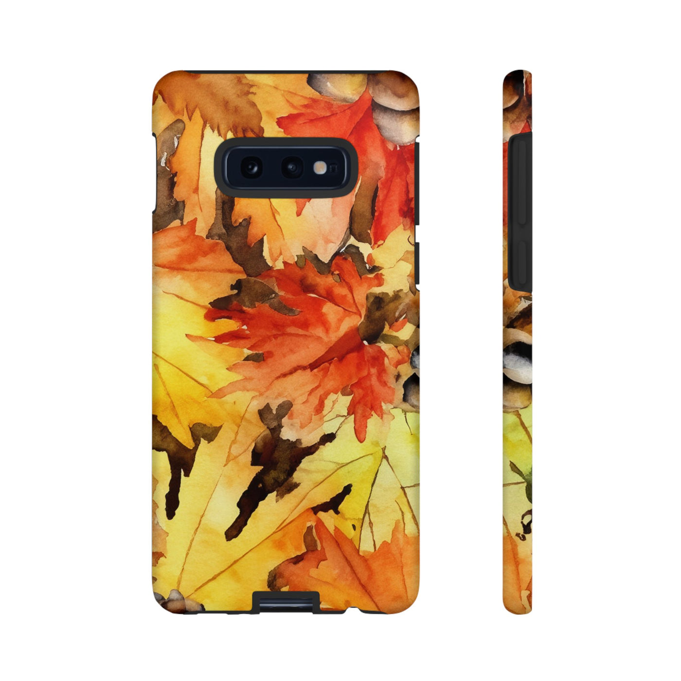 Impact Resistant, Fall Leaves, Cute Phone Cases for Samsung S24, S23, S22, S21, IPhone 15 pro Iphone 14 pro Iphone 13 IPhone 12 Iphone 11