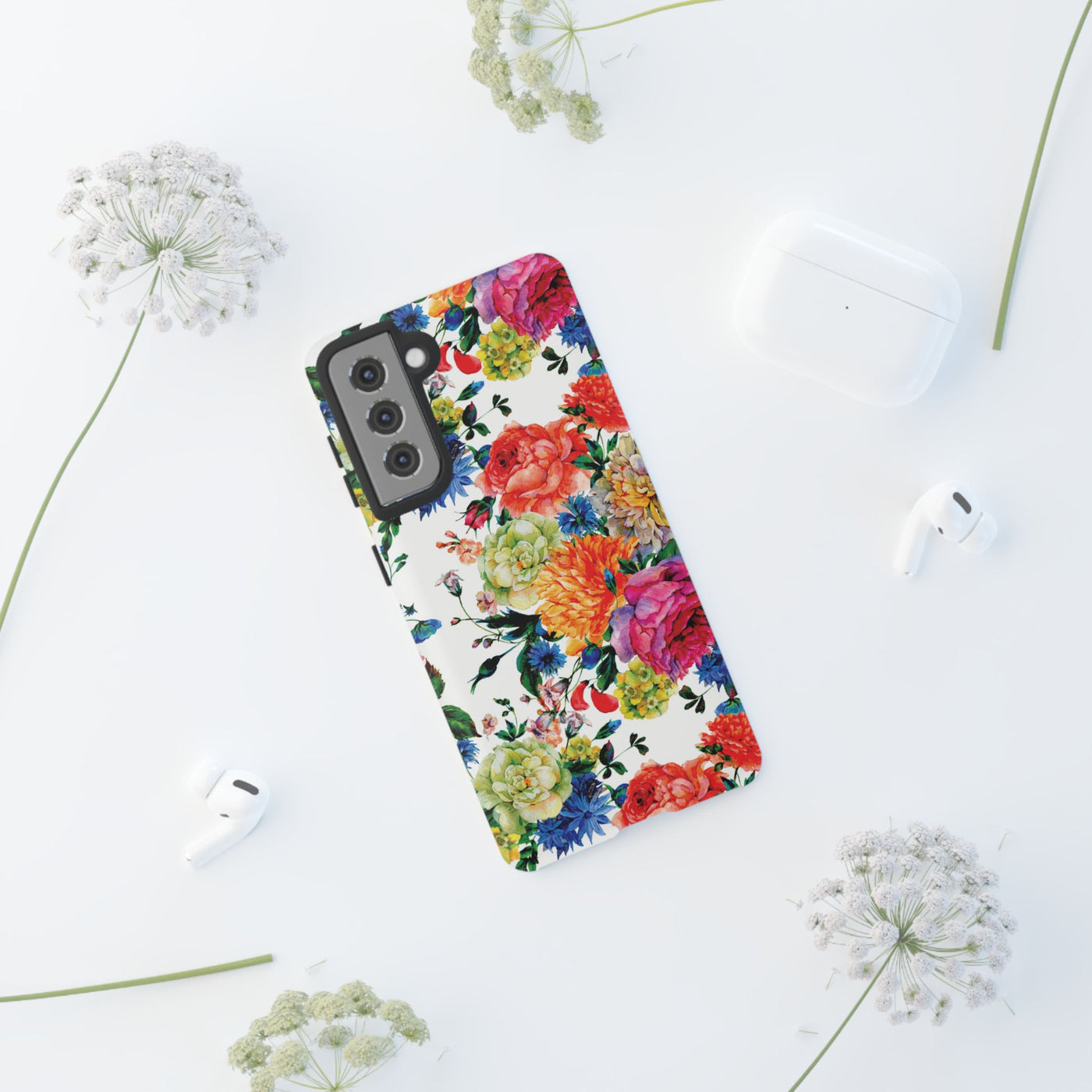 Premium Tough Spring Flowers Cute Phone Cases for Samsung S24, S23, S22, S21, S20, Plus and Ultra, Iphone 16 Pro Max,15, 14, 13, 12, 11, 10 - Studio40ParkLane