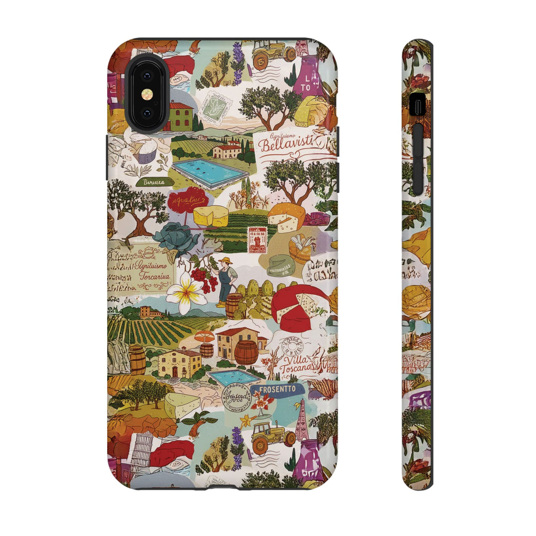 Italy Tuscany Coquette Collage Tough Premium Phone Case - For iPhone 17 Pro Max iPhone 16 Pro iPhone 15 Iphone 14 Plus 13 Pro 12 11 10 XR - Studio40ParkLane