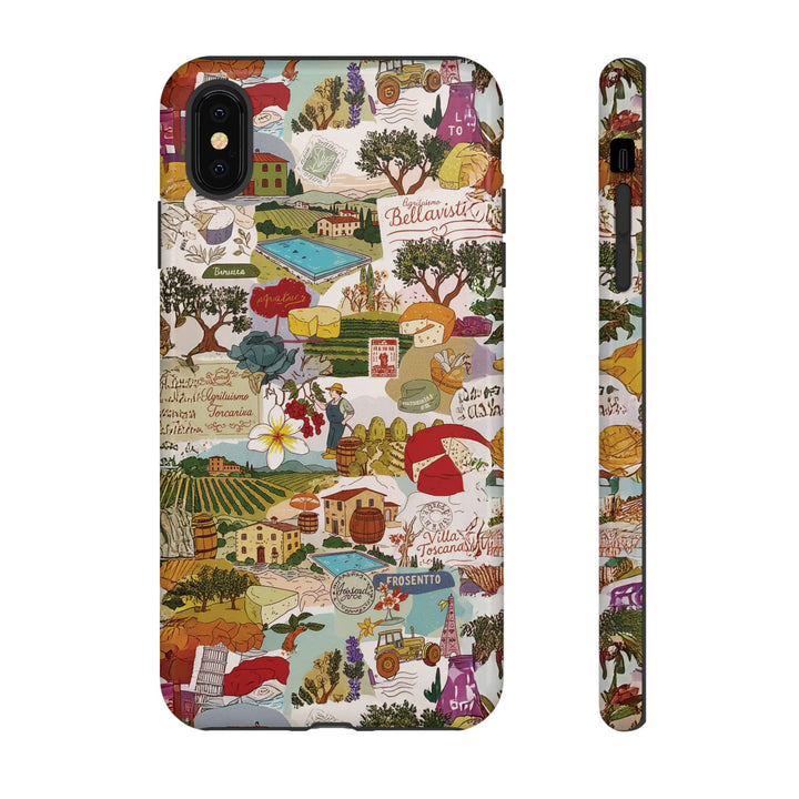 Italy Tuscany Coquette Collage Tough Premium Phone Case - For iPhone 17 Pro Max iPhone 16 Pro iPhone 15 Iphone 14 Plus 13 Pro 12 11 10 XR - Studio40ParkLane