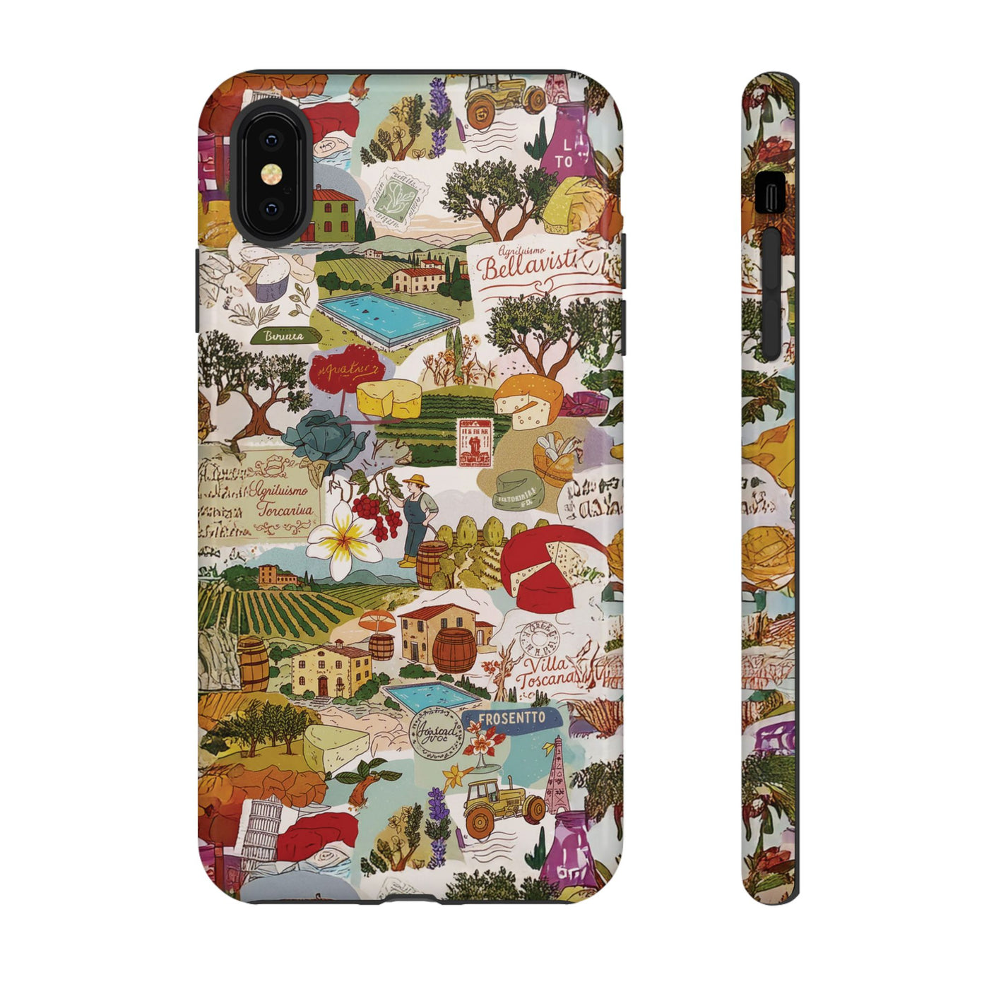 Italy Tuscany Coquette Collage Tough Premium Phone Case - For iPhone 17 Pro Max iPhone 16 Pro iPhone 15 Iphone 14 Plus 13 Pro 12 11 10 XR - Studio40ParkLane