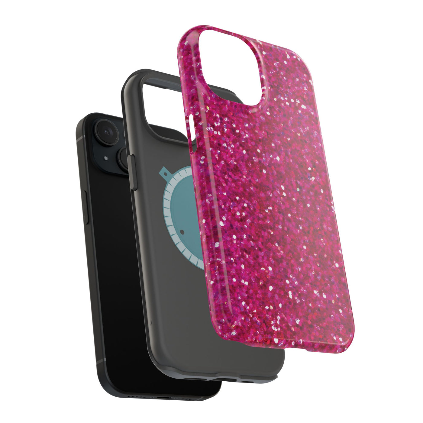 Non Glitter Pink Color Composition Magsafe Cute Phone Case for Iphone Gift for Her,  | iPhone 15 Case | iPhone 15 Pro Max Case, Iphone 14, Iphone 14 Pro Max, Iphone 13, Iphone 16
