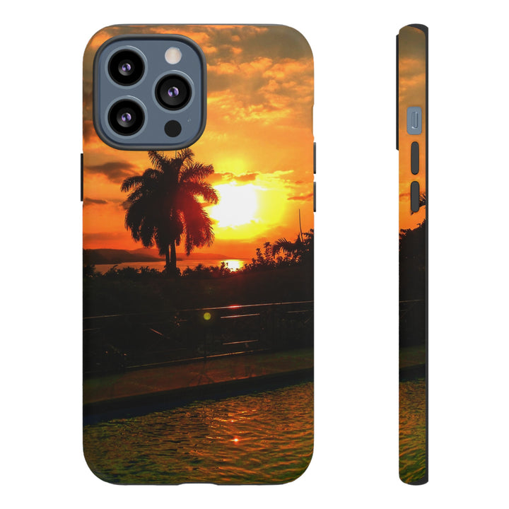 Cute Samsung Case | Cool Iphone Case | Summer Jamaica Pool Sunset, Samsung S24, S23, S22, S21, IPhone 15 Case | Iphone 14 Case, Iphone 13 Case - Studio40ParkLane