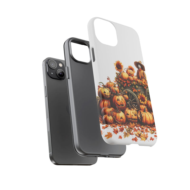 Impact Resistant, Fall Leaves Scarecrow, Cute Phone Cases for Samsung S24, S23, S22, S21, IPhone 15 pro Iphone 14 pro Iphone 13 IPhone 12 Iphone 11 - Studio40ParkLane