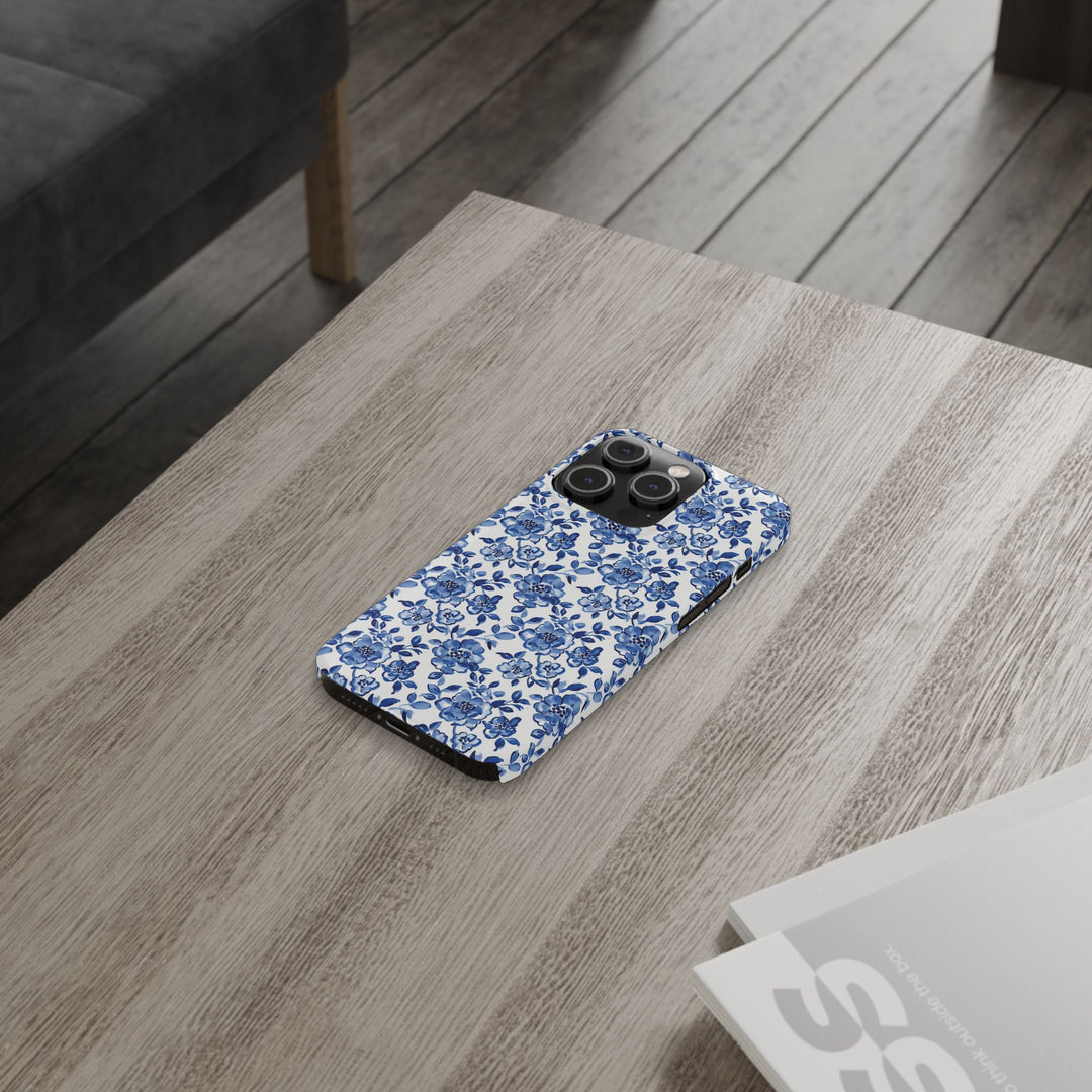 Slim Blue Chinoiserie Gift for Her Cute Phone Cases for Iphone 16 Pro Max | iPhone 15 Case | iPhone 15 Pro Max Case, Iphone 14, Iphone 14 Pro Max, Iphone 13 12 11 8 7 - Studio40ParkLane