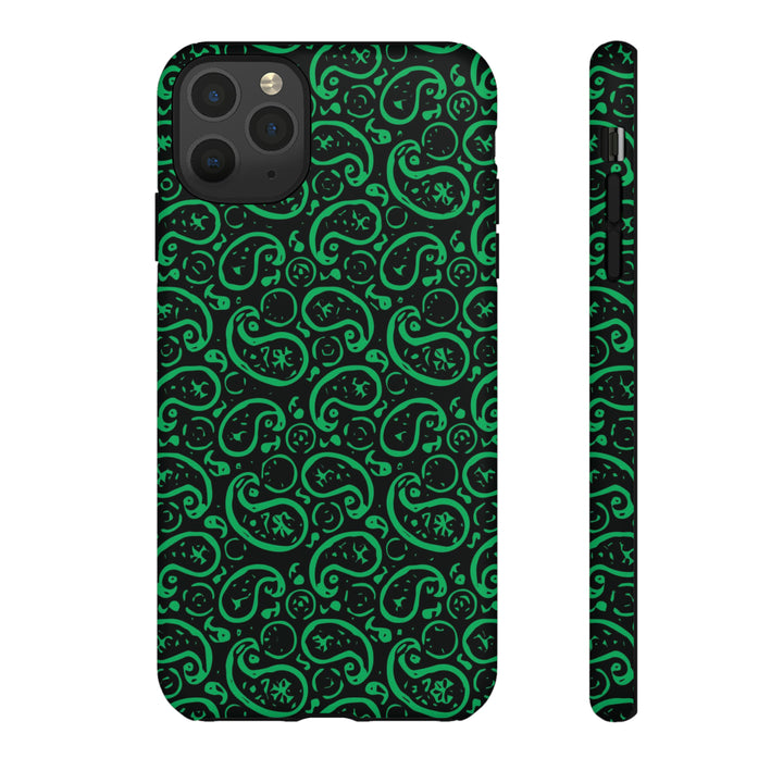 Cute IPhone Case | iPhone 15 Case | iPhone 15 Pro Max Case, Iphone 14 Case, Iphone 14 Pro Max Case IPhone Case for Art Lovers, Paisley Green - Studio40ParkLane