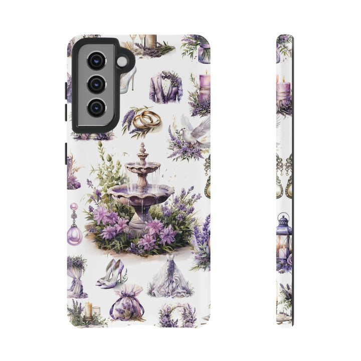 Impact Resistant, Lavender Wedding, Cute Phone Cases for Samsung S24, S23, S22, S21, IPhone 15 pro Iphone 14 pro Iphone 13 IPhone 12 Iphone 11 - Studio40ParkLane
