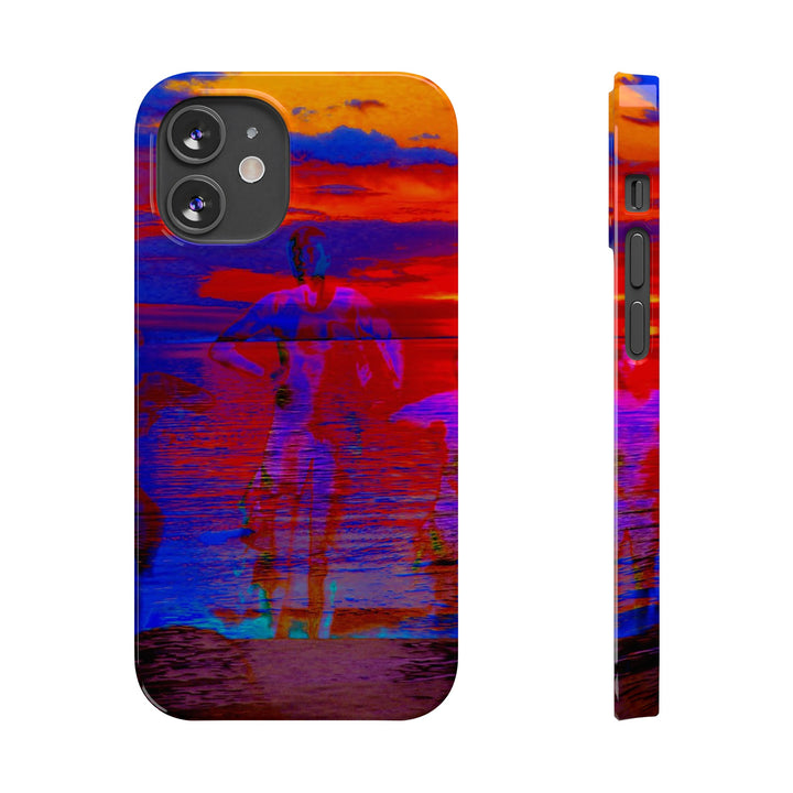Slim Cute Phone Cases for Iphone | iPhone 15 Case | iPhone 15 Pro Max, Iphone 14 Case, Iphone 14 Pro Max, Iphone 13, Red Blue Sunset - Studio40ParkLane
