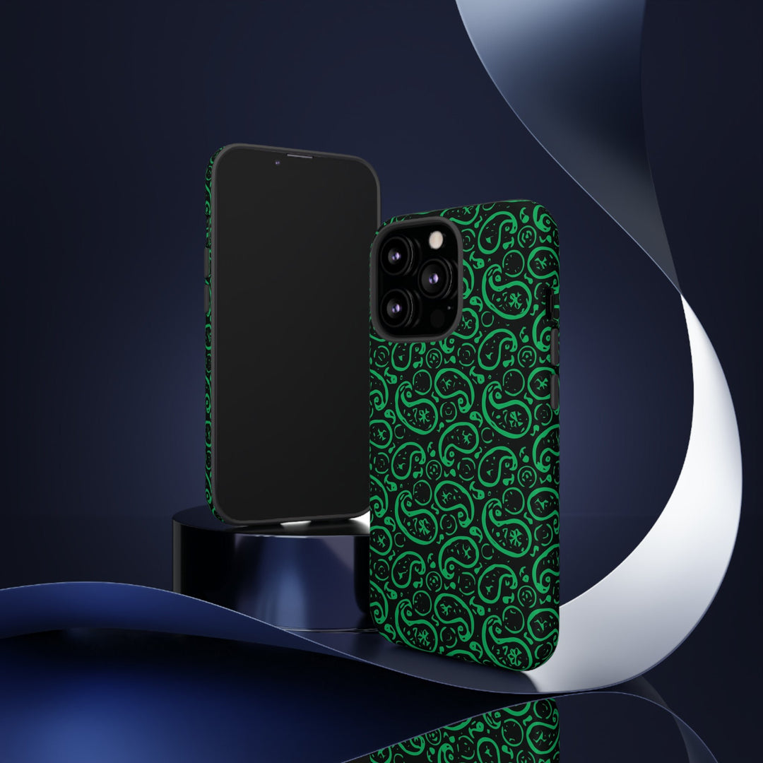 Cute IPhone Case | iPhone 15 Case | iPhone 15 Pro Max Case, Iphone 14 Case, Iphone 14 Pro Max Case IPhone Case for Art Lovers, Paisley Green - Studio40ParkLane