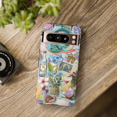 Impact Resistant, Travel Coquette Collage, Cute Phone Cases for Samsung S24, S23, S22, S21, IPhone 15 pro Iphone 14 pro Iphone 13 IPhone 12 Iphone 11