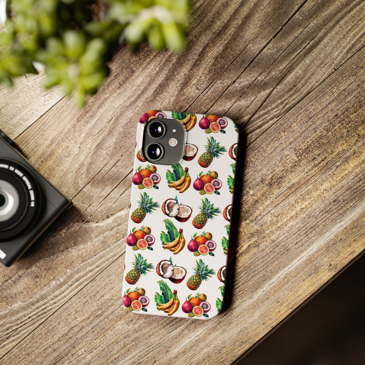 Slim Cute Phone Cases for Iphone - | iPhone 15 Case | iPhone 15 Pro Max Case, Iphone 14 Case, Iphone 14 Pro Max, Iphone 13, Tropical Summer Fruit - Studio40ParkLane