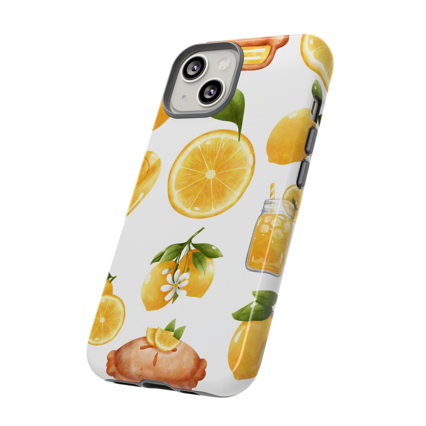 Impact Resistant, Lemon Fruit Pie, Cute Phone Cases for Samsung S24, S23, S22, S21, IPhone 15 pro Iphone 14 pro Iphone 13 IPhone 12 Iphone 11