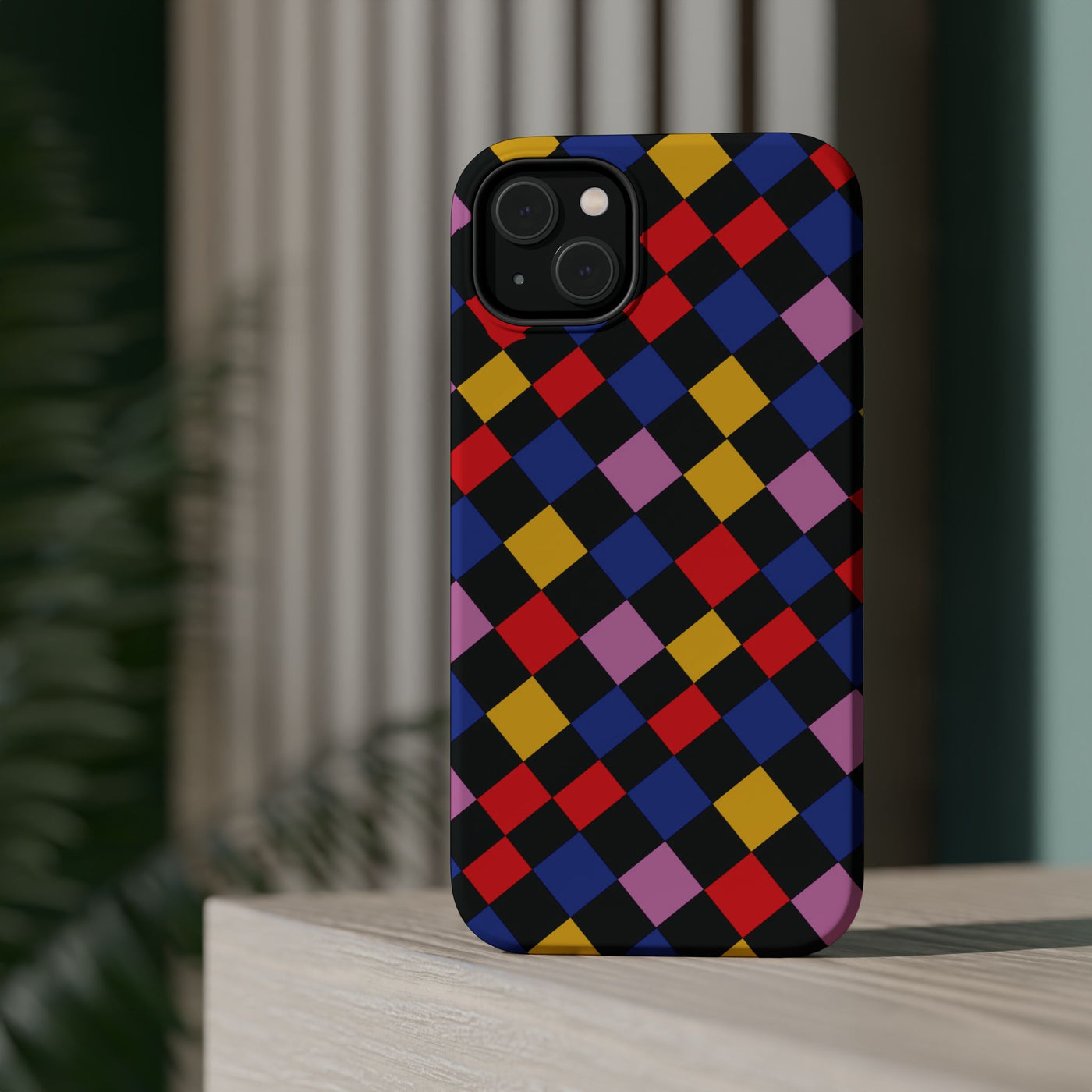 Aesthetic Colorful Checkerboard Tough Magsafe Phone Case - For iPhone 17 Pro Max iPhone 16 Pro iPhone 15 Iphone 14 Plus 13 Pro 12 11 Gift - Studio40ParkLane