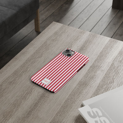 Slim Custom Personalized Winterberry Red Striped Phone Case for Iphone 17 - | iPhone 16 Pro Max Case | iPhone 15 Case Iphone 14 13 12 11 10 9 8 - Studio40ParkLane