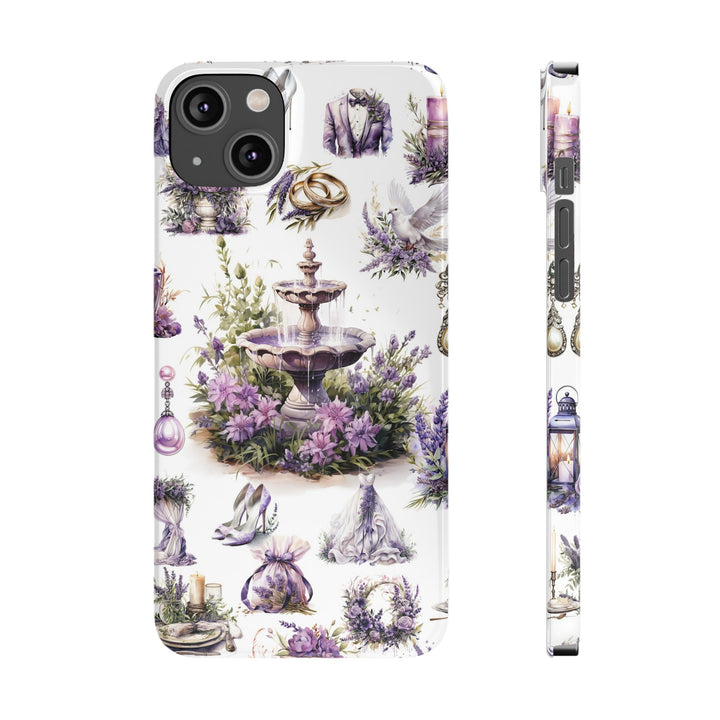 Slim Cute Phone Cases for Iphone | iPhone 15 Case | iPhone 15 Pro Max Case, Iphone 14, Iphone 14 Pro Max, Iphone 13, Lavender Wedding Theme - Studio40ParkLane