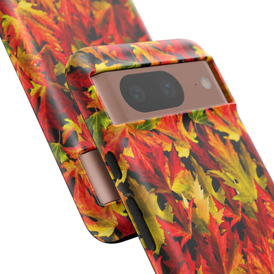 Fall Leaves Impact Resistant, Cute Phone Cases for Samsung S24, S23, S22, S21, IPhone 15 pro Iphone 14 pro Iphone 13 IPhone 12 Iphone 11