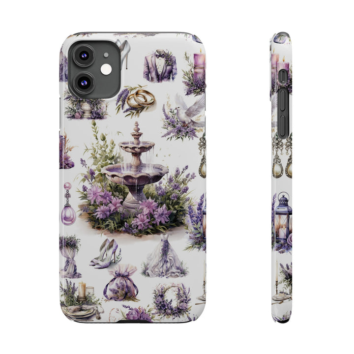 Slim Cute Phone Cases for Iphone | iPhone 15 Case | iPhone 15 Pro Max Case, Iphone 14, Iphone 14 Pro Max, Iphone 13, Lavender Wedding Theme - Studio40ParkLane