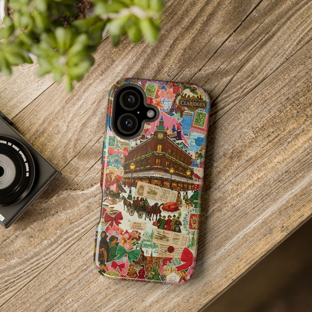 Aesthetic Tough Magsafe London Coquette Collage Phone Case - For iPhone 17 Pro Max iPhone 16 Pro iPhone 15 Iphone 14 Plus 13 Pro 12 11 10 - Studio40ParkLane