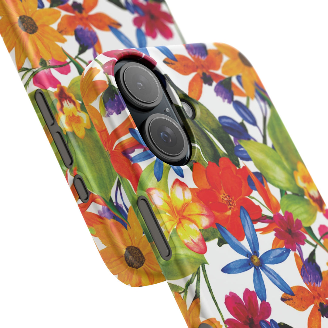 Sleek Snap Colorful Flowers Cute Phone Case for iPhone 16 15 14 13 12 11 X Xs Max Xr Pro Plus Samsung Galaxy S24 S23 S22 S21 S20 Note Ultra