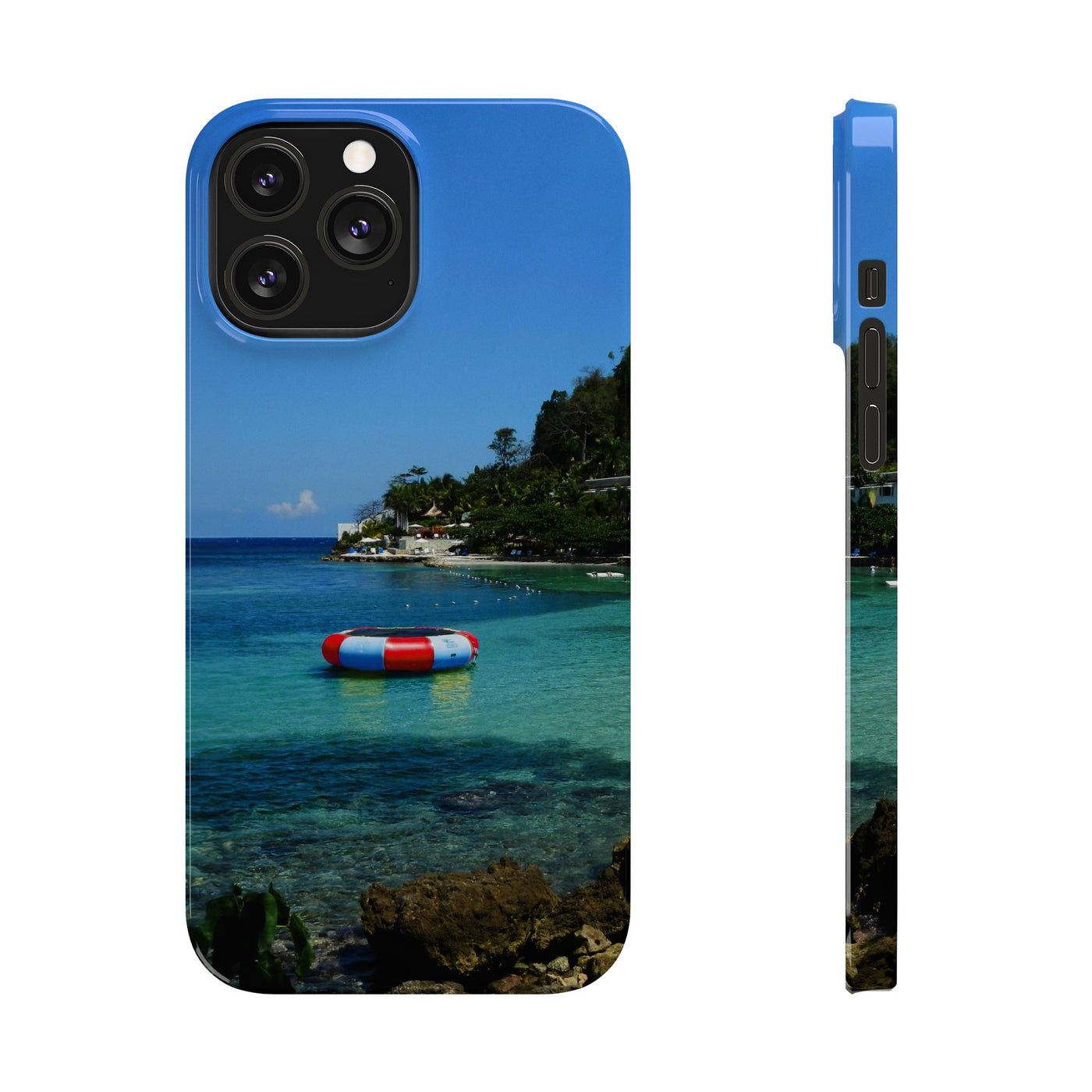 Slim Cute Phone Cases for Iphone - | iPhone 15 Case | iPhone 15 Pro Max Case, Iphone 14 Case, Iphone 14 Pro Max, Iphone 13, Summer Jamaica Beach