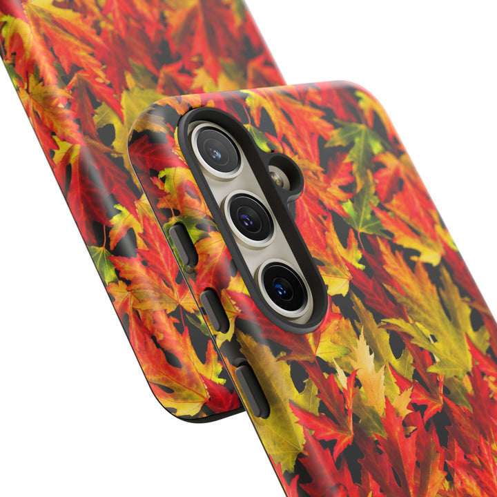 Fall Leaves Impact Resistant, Cute Phone Cases for Samsung S24, S23, S22, S21, IPhone 15 pro Iphone 14 pro Iphone 13 IPhone 12 Iphone 11 - Studio40ParkLane
