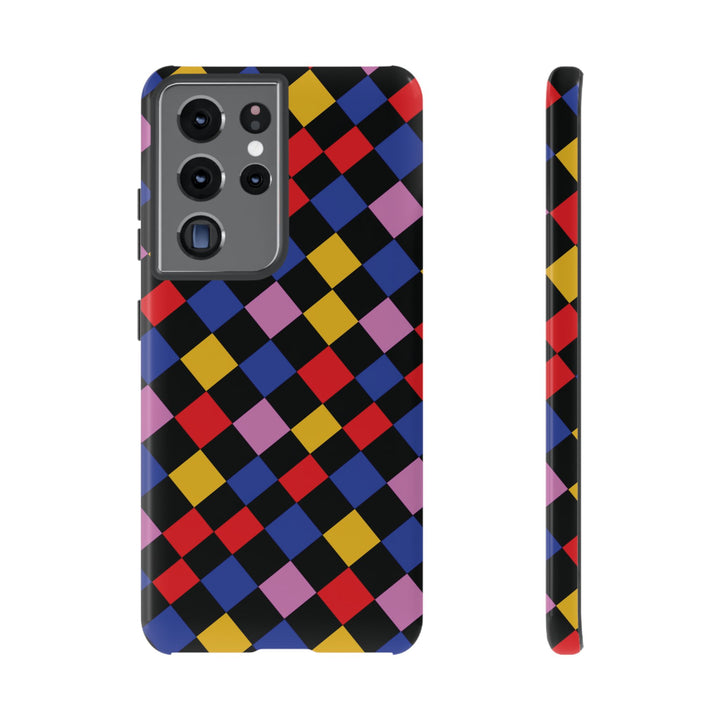Aesthetic Tough Colorful Checkerboard Phone Case Premium - For iPhone 17 Pro Max iPhone 16 Pro iPhone 15 Iphone 14 Plus 13 Pro 12 11 10 XR - Studio40ParkLane