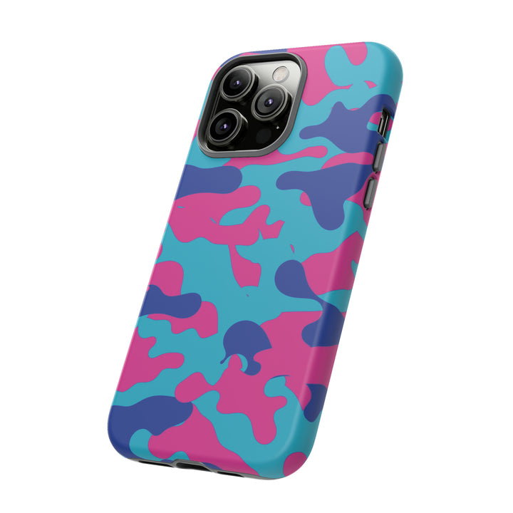 Cute IPhone Case | Blue Pink Camouflage, iPhone 15 Case | iPhone 15 Pro Case, Iphone 14 Case, Iphone 14 Pro Max Case, Protective Iphone Case - Studio40ParkLane