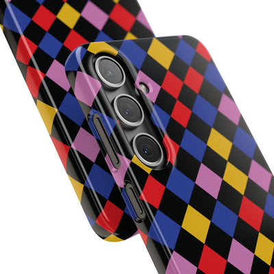 Colorful Checkerboard Cute Phone Case - Sleek Snap - for iPhone 16 15 14 13 12 11 Max Pro Plus Samsung Galaxy S24 S23 S22 S21 S20 Plus Ultra - Studio40ParkLane