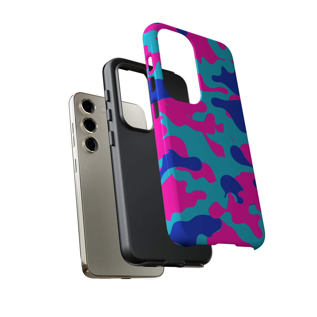 Cute Samsung Phone Case | Aesthetic Samsung Phone Case | Galaxy S23, S22, S21, S20 | Blue Pink Camouflage, Protective Phone Case - Studio40ParkLane
